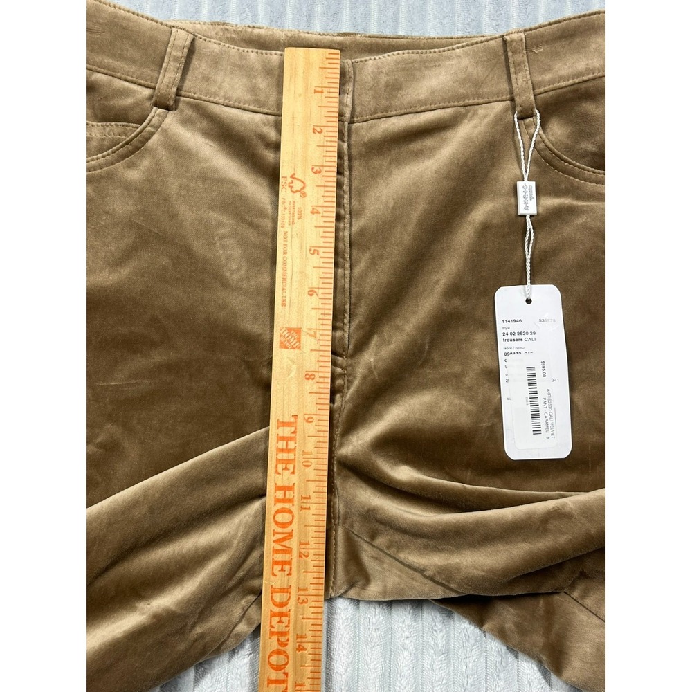 Akris Punto Caramel Velvet Flare Pants Cali Trousers Women 8 (Fits 31x27) Luxury - Picture 14 of 16